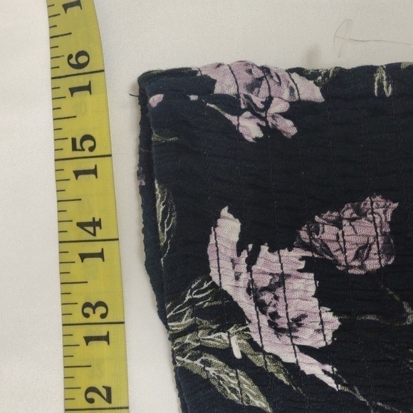 Three dots black and lilac crepe trousers, elastic waist, side pockets, size L - Picture 7 of 9